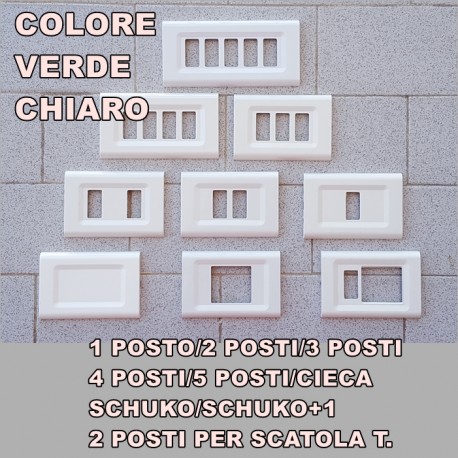 PLACCA VERDE CHIARO IN ABS PER SCATOLE RETTANGOLARI SERIE ELITE