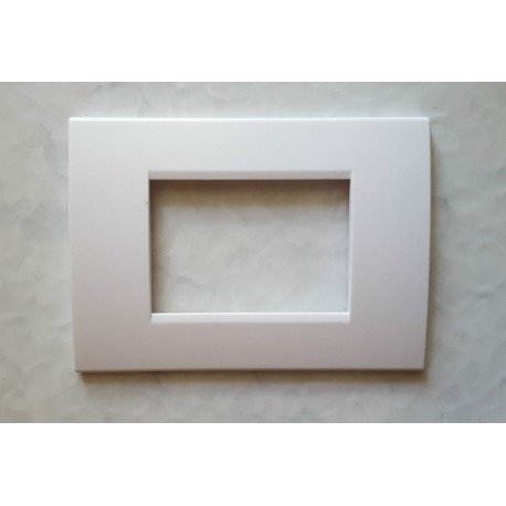 PLACCA BIANCA IN ABS PER SCATOLE RETTANGOLARI SERIE SOFT 3 / 4 / 6 POSTI