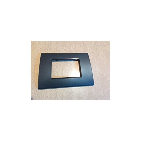 PLACCA NERA IN ABS PER SCATOLE RETTANGOLARI SERIE SOFT 3/4/6 POSTI