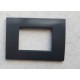 PLACCA GRIGIO SCURO IN ABS PER SCATOLE RETTANGOLARI SERIE SOFT 3/4//6 POSTI