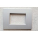 PLACCA GRIGIO CHIARO IN ABS PER SCATOLE RETTANGOLARI SERIE SOFT 2/3/4/7 POSTI