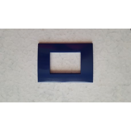 PLACCA BLU IN ABS PER SCATOLE RETTANGOLARI SERIE SOFT 3/4/6 POSTI