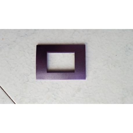 PLACCA  VIOLA METALLIZZATO IN ABS PER SCATOLE RETTANGOLARI SERIE SOFT 3/4/6 POSTI