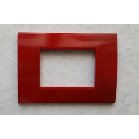 PLACCA ROSSA IN ABS PER SCATOLE RETTANGOLARI SERIE SOFT 3/4/6 POSTI