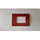 PLACCA ROSSO METALLIZZATO IN ABS PER SCATOLE RETTANGOLARI SERIE SOFT 3/4/6 POSTI