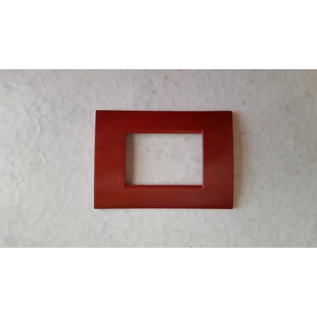 PLACCA ROSSO METALLIZZATO IN ABS PER SCATOLE RETTANGOLARI SERIE SOFT 3/4/6 POSTI