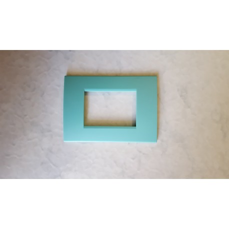 PLACCA VERDE ACQUA IN ABS PER SCATOLE RETTANGOLARI SERIE SOFT 3/4/6 POSTI