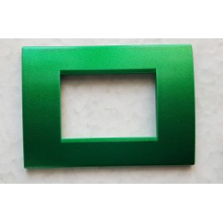 PLACCA VERDE METALLIZZATO IN ABS PER SCATOLE RETTANGOLARI SERIE SOFT 3/4/6 POSTI