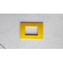 PLACCA  GIALLA IN ABS PER SCATOLE RETTANGOLARI SERIE SOFT 3/4/6 POSTI