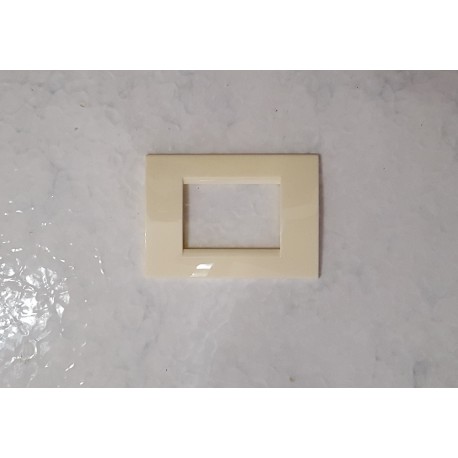 PLACCA AVORIO IN ABS PER SCATOLE RETTANGOLARI SERIE SOFT 3/4/6 POSTI