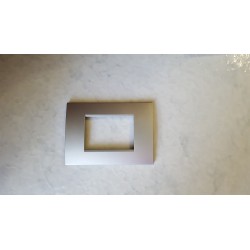 PLACCA CROMO SATINATO CHIARO IN ABS PER SCATOLE RETTANGOLARI SERIE SOFT