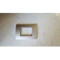 PLACCA CROMO SATINATO CHIARO IN ABS PER SCATOLE RETTANGOLARI SERIE SOFT