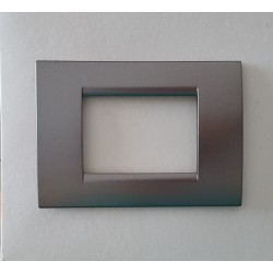 PLACCA CROMO SATINATO SCURO IN ABS PER SCATOLE RETTANGOLARI SERIE SOFT