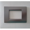 PLACCA CROMO SATINATO SCURO IN ABS PER SCATOLE RETTANGOLARI SERIE SOFT